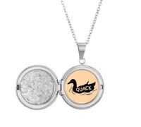 no/no Birds Quack Duck Cucoloris Locket Necklace Hold Picture Jewelry Birthday Gift