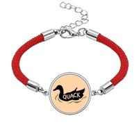 no/no Birds Quack Duck Cucoloris Lucky Red String Bracelet Rope Bracelet Handmade