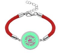 no/no Birthday Party Cake Stamp Romantic Lucky Red String Bracelet Rope Bracelet Handmade