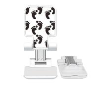 no/no Black Footprint Simple Outline Protect Animal Adjustable Cell Phone Stand Desk Foldable