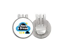 no/no Black Freedom Equality Dream Golf Ball Marker Hat Cap Clip Enamel Magnetic