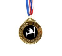 no/no Black Skiing Winter Sport Outline Gold Award Winner Medal First Place Ribbon