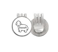 no/no Bleating Lovely Sheep Goat Golf Ball Marker Hat Cap Clip Enamel Magnetic