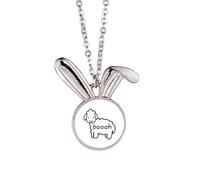 no/no Bleating Lovely Sheep Goat Rabbit Necklace Pendant Bunny Animal Jewelry Gift