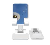 no/no blue beautiful white dandelion Adjustable Cell Phone Stand Desk Foldable