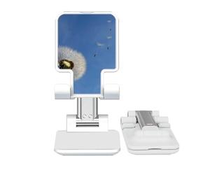 no/no blue beautiful white dandelion Adjustable Cell Phone Stand Desk Foldable