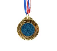 no/no Blue Microscope Cells Structure Illustration Gold Award Winner Medal First Place Ribbon