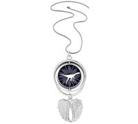 no/no Body Shape Speed Art Deco Fashion Pendant Angel Wings Rotating Necklace Jewelry