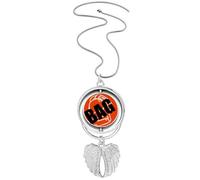no/no Books Include Textbook Size Pendant Angel Wings Rotating Necklace Jewelry