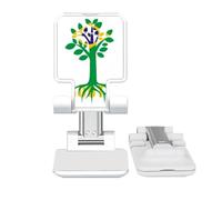 no/no Brazil Ancestral Faly Flag Roots Adjustable Cell Phone Stand Desk Foldable