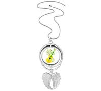 no/no Brazil Carnival Instrument Performance Pendant Angel Wings Rotating Necklace Jewelry