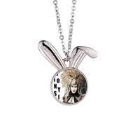 no/no Brazilian Carnival Head Dancer Rabbit Necklace Pendant Bunny Animal Jewelry Gift