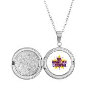 no/no Brazilian Carnival Passion Locket Necklace Hold Picture Jewelry Birthday Gift