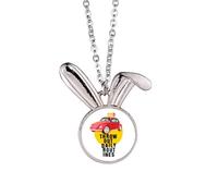 no/no Brazilian Carnival Routine Passion Rabbit Necklace Pendant Bunny Animal Jewelry Gift