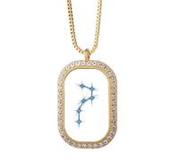 no/no Break Through Adversity Beautiful Lucky Stars Necklace Pendant Diamond Crystal Golden Jewelry