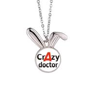 no/no Brief Best Cool Doctor Physician Rabbit Necklace Pendant Bunny Animal Jewelry Gift