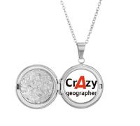 no/no Brief Best Cool Geographer Occupation Locket Necklace Hold Picture Jewelry Birthday Gift