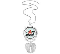 no/no brief best cool mom mother Pendant Angel Wings Rotating Necklace Jewelry