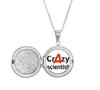 no/no Brief Best Cool Scientist Occupation Locket Necklace Hold Picture Jewelry Birthday Gift
