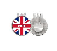 no/no Britain UK Flag Vote For General Election Golf Ball Marker Hat Cap Clip Enamel Magnetic