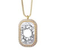 no/no Broken Wall Impact Decoration Necklace Pendant Diamond Crystal Golden Jewelry