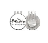 no/no bs walk friends art deco fashion Golf Ball Marker Hat Cap Clip Enamel Magnetic