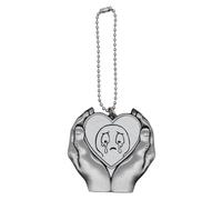 no/no burst into tears fpattern cartoon Car Keychain Heart Pendant Ornament Charm