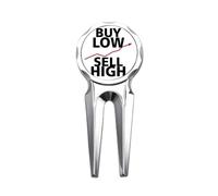 no/no Buy Low Sell High Art Deco Fashion Golf Divot Tool Golf Ball Marker Repair Tool