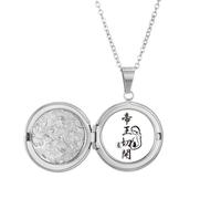 no/no Caesarean Section King Art Deco Fashion Locket Necklace Hold Picture Jewelry Birthday Gift