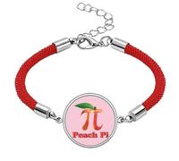 no/no Calculating Mathematical Pi Peach Lucky Red String Bracelet Rope Bracelet Handmade