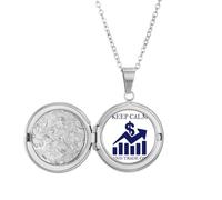 no/no calm trading trend my art deco fashion Locket Necklace Hold Picture Jewelry Birthday Gift