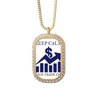 no/no calm trading trend my art deco fashion Necklace Pendant Diamond Crystal Golden Jewelry
