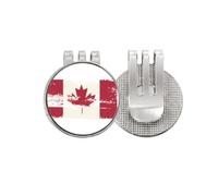 no/no Canada Flavor Black and Red Pattern Golf Ball Marker Hat Cap Clip Enamel Magnetic