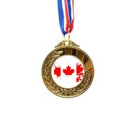no/no Canada Flavor Flag and Maple Gold Award Winner Medal First Place Ribbon