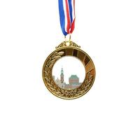 no/no Canada Landmark and City Buildings Cartoon Gold Award Winner Medal First Place Ribbon