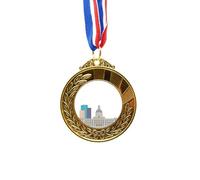 no/no Canada Landmark and City Buildings Cartoon Gold Award Winner Medal First Place Ribbon