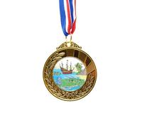 no/no Cancun Mexico Island Mayan Temple Gold Award Winner Medal First Place Ribbon