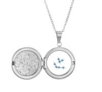 no/no Capable Prudent Beautiful Lucky Stars Locket Necklace Hold Picture Jewelry Birthday Gift