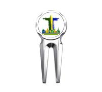 no/no Carnival Architecture Rio Golf Divot Tool Golf Ball Marker Repair Tool