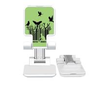 no/no Cats Birds Trees Art Deco Fashion Adjustable Cell Phone Stand Desk Foldable