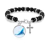 no/no Cetacean Ocean Leisurely Fish Beaded Bracelet Boho Jewelry for Men Women