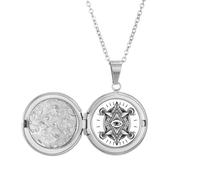 no/no Charade Mystical Imprinting Eyes Locket Necklace Hold Picture Jewelry Birthday Gift