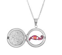no/no Charade Thellord Eye Locket Necklace Hold Picture Jewelry Birthday Gift