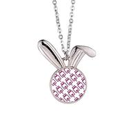 no/no Charging Power Seal Patterns Rabbit Necklace Pendant Bunny Animal Jewelry Gift