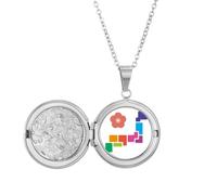 no/no Cherry Blossom Tokyo City Achievement Culture Locket Necklace Hold Picture Jewelry Birthday Gift