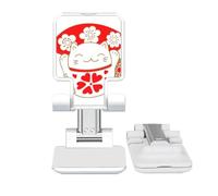 no/no Cherry Blossoms Lucky Fortune Cat Japan Adjustable Cell Phone Stand Desk Foldable