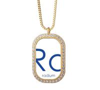 no/no Chestry Elements Period Table Alkaline Earth Metal Radium Ra Necklace Pendant Diamond Crystal Golden Jewelry