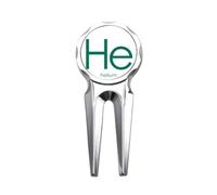 no/no Chestry Elements Period Table Rare Gas Helium He Golf Divot Tool Golf Ball Marker Repair Tool