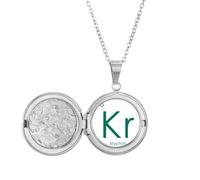 no/no Chestry Elements Period Table Rare Gas Krypton Kr Locket Necklace Hold Picture Jewelry Birthday Gift