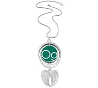no/no Chestry Elements Period Table Rare Gas Oganesson Og Pendant Angel Wings Rotating Necklace Jewelry